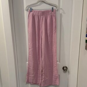 Abercrombie & Fitch Pink Wide-Leg Pants Small